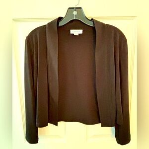 Calvin Klein Black Open Front Shrug Size M
